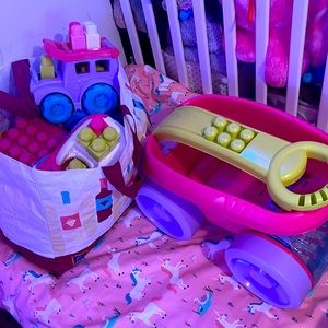 Tons of blocks!My daughter loved these until she was allowed to play with legos!